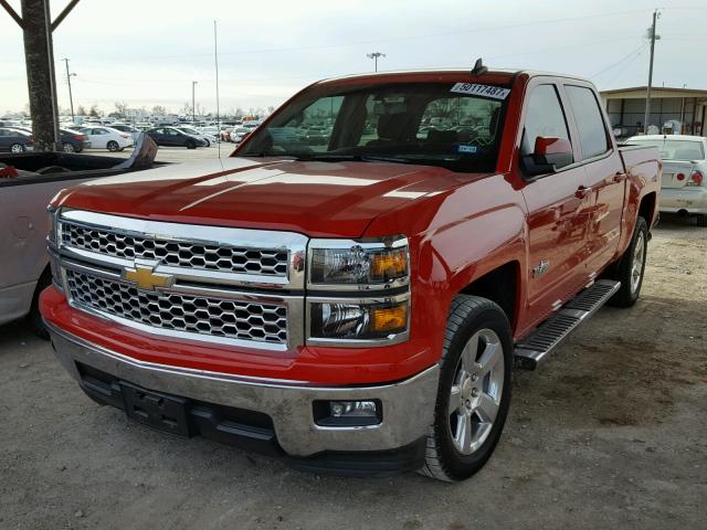 3GCPCREC7FG173550 - 2015 CHEVROLET SILVERADO RED photo 2