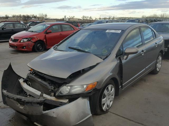 1HGFA15558L036554 - 2008 HONDA CIVIC LX CHARCOAL photo 2