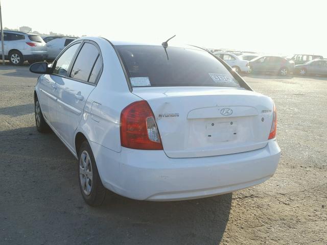 KMHCN46C58U190739 - 2008 HYUNDAI ACCENT GLS WHITE photo 3