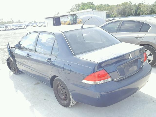 JA3AJ26E65U036208 - 2005 MITSUBISHI LANCER ES BLUE photo 3