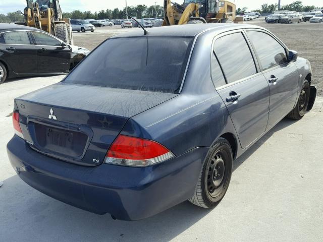 JA3AJ26E65U036208 - 2005 MITSUBISHI LANCER ES BLUE photo 4