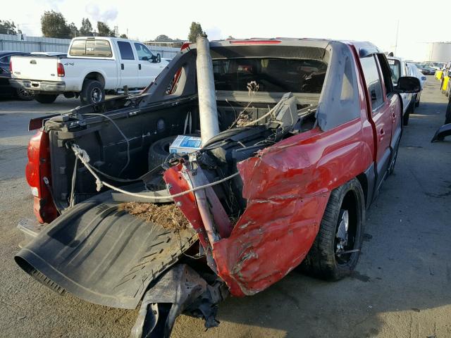 3GNEC13T53G317451 - 2003 CHEVROLET AVALANCHE RED photo 4