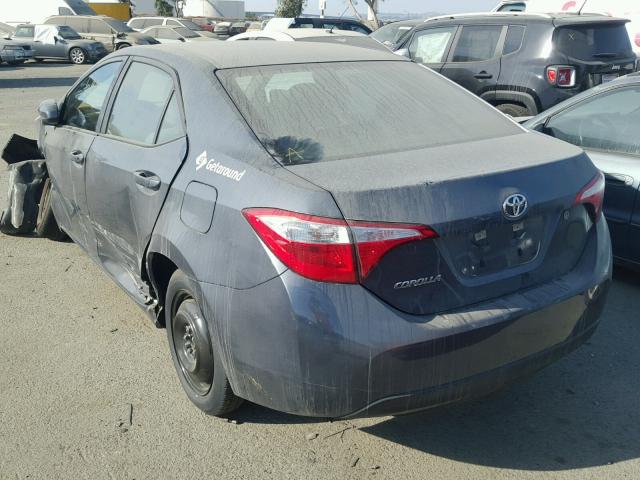 5YFBURHE0GP399350 - 2016 TOYOTA COROLLA L GRAY photo 3