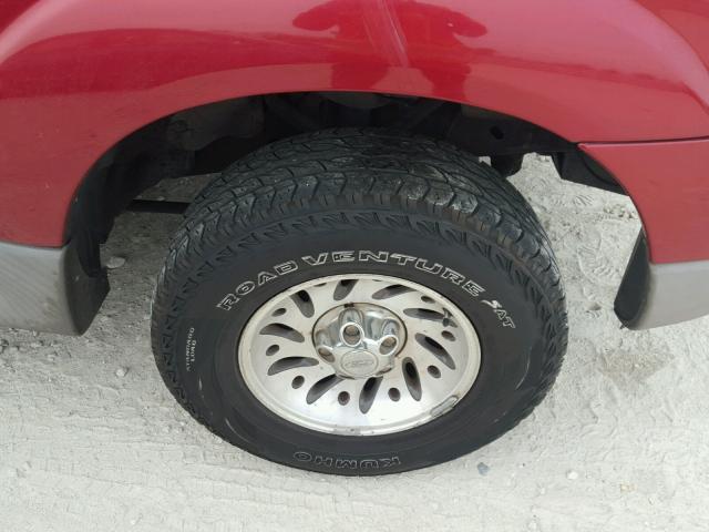 1FMYU70E81UB79499 - 2001 FORD EXPLORER S RED photo 10
