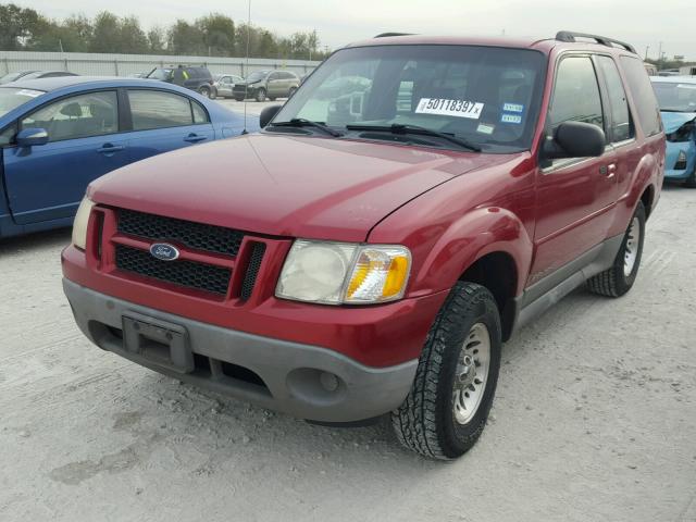 1FMYU70E81UB79499 - 2001 FORD EXPLORER S RED photo 2