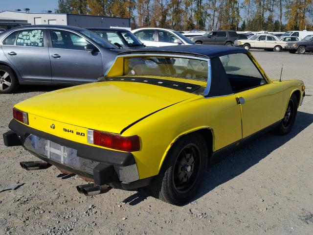 4742902952 - 1974 PORSCHE 914 YELLOW photo 4