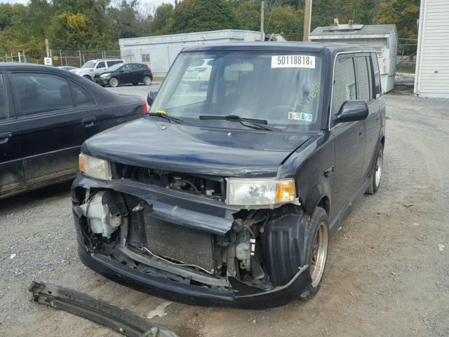 JTLKT324854009163 - 2005 TOYOTA SCION XB შავი ფოტო 2