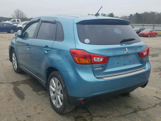 4A4AP3AU7EE018811 - 2014 MITSUBISHI OUTLANDER BLUE photo 3