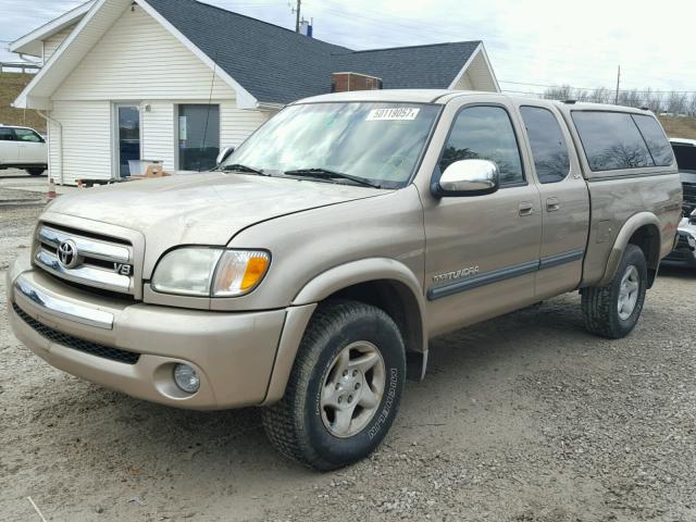 5TBBT44143S412703 - 2003 TOYOTA TUNDRA ACC BEIGE photo 2