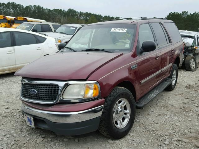 1FMRU15L31LA23658 - 2001 FORD EXPEDITION BURGUNDY photo 2