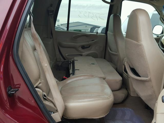 1FMRU15L31LA23658 - 2001 FORD EXPEDITION BURGUNDY photo 6