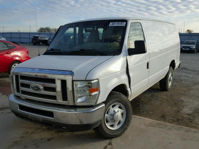 1FTNS14L39DA17763 - 2009 FORD ECONOLINE WHITE photo 2