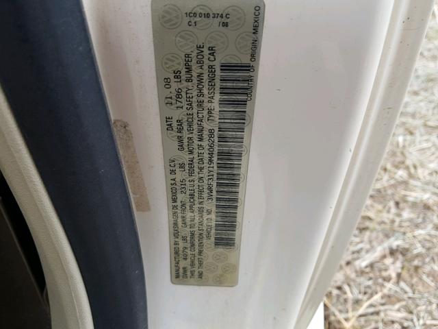 3VWRF31Y19M406288 - 2009 VOLKSWAGEN NEW BEETLE 奶油色 照片 10