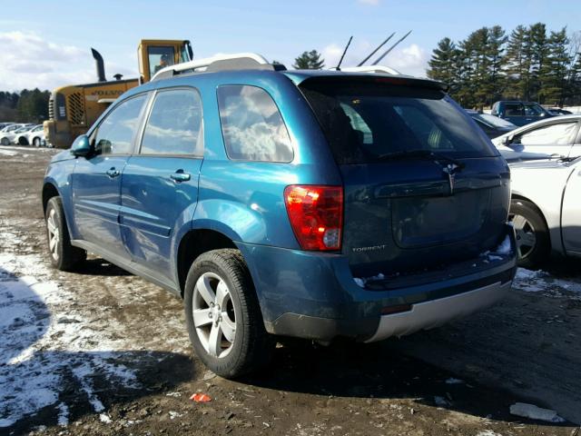 2CKDL63F176240261 - 2007 PONTIAC TORRENT TEAL photo 3