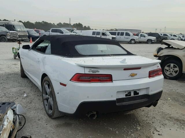 2G1FC3D35E9305328 - 2014 CHEVROLET CAMARO LT WHITE photo 3