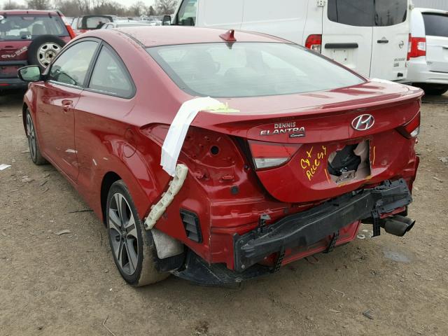 KMHDH6AH4EU028266 - 2014 HYUNDAI ELANTRA CO RED photo 3