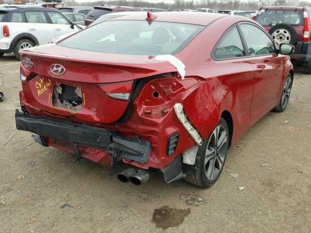 KMHDH6AH4EU028266 - 2014 HYUNDAI ELANTRA CO RED photo 4