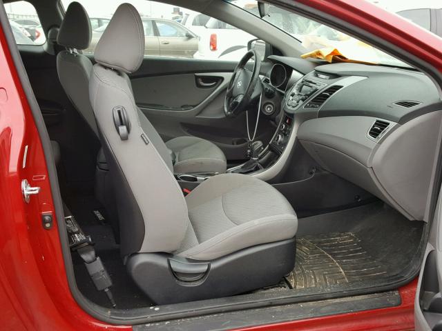 KMHDH6AH4EU028266 - 2014 HYUNDAI ELANTRA CO RED photo 5