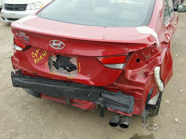 KMHDH6AH4EU028266 - 2014 HYUNDAI ELANTRA CO RED photo 9