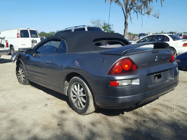 4A3AE45G22E050095 - 2002 MITSUBISHI ECLIPSE SP GRAY photo 3