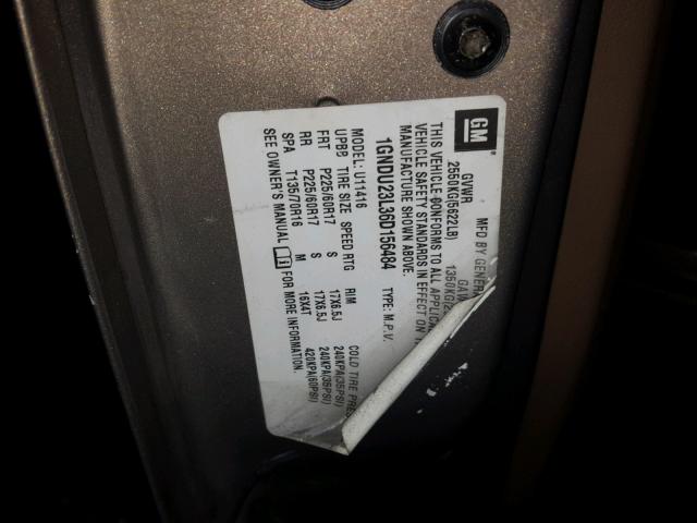 1GNDU23L36D156484 - 2006 CHEVROLET UPLANDER L 棕色 照片 10