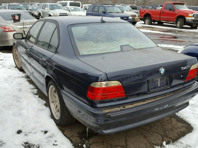 WBAGG83491DN85014 - 2001 BMW 740 I AUTO BLUE photo 3