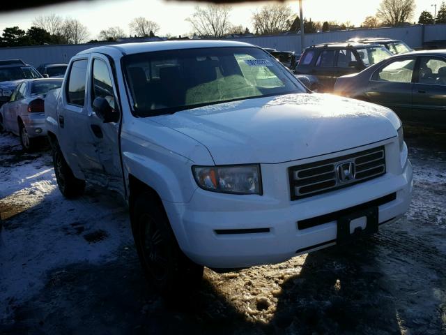 2HJYK16266H533031 - 2006 HONDA RIDGELINE WHITE photo 1