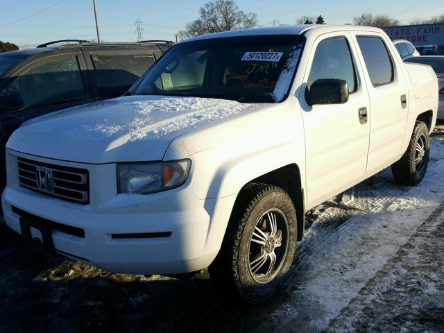 2HJYK16266H533031 - 2006 HONDA RIDGELINE WHITE photo 2