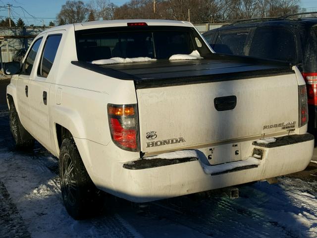 2HJYK16266H533031 - 2006 HONDA RIDGELINE WHITE photo 3