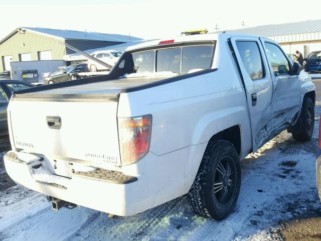 2HJYK16266H533031 - 2006 HONDA RIDGELINE WHITE photo 4