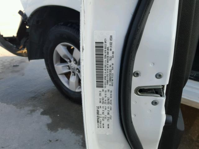 1C6RR6GG7DS513623 - 2013 RAM 1500 SLT WHITE photo 10