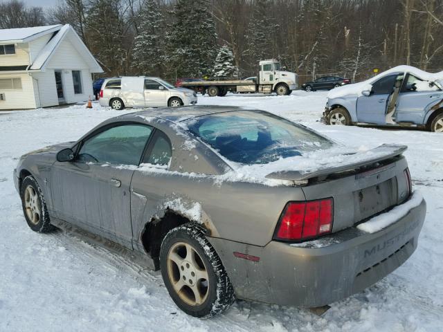 1FAFP40491F108153 - 2001 FORD MUSTANG GRAY photo 3