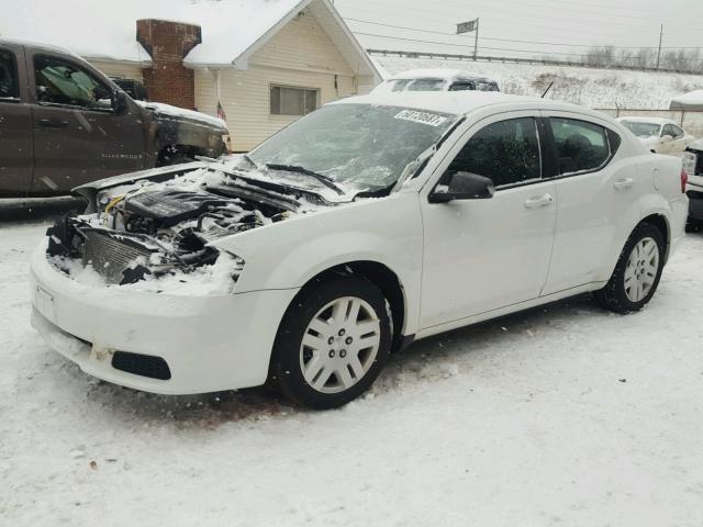 1C3CDZAB9DN621305 - 2013 DODGE AVENGER SE WHITE photo 2