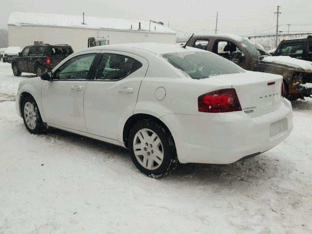 1C3CDZAB9DN621305 - 2013 DODGE AVENGER SE WHITE photo 3