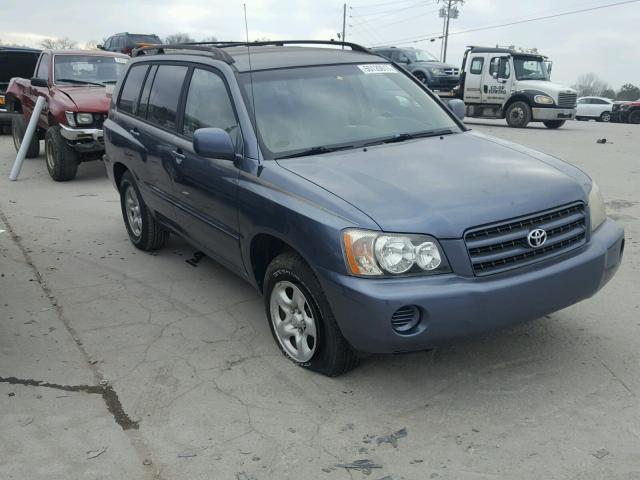 JTEGD21A230071416 - 2003 TOYOTA HIGHLANDER BLUE photo 1