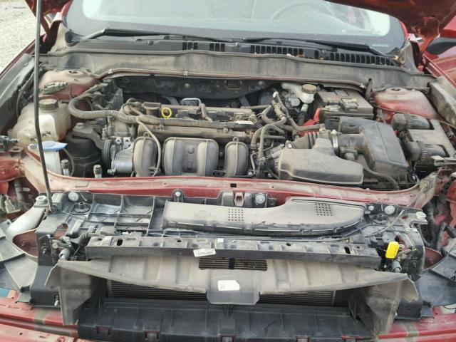 3FA6P0G7XDR119906 - 2013 FORD FUSION S RED photo 7