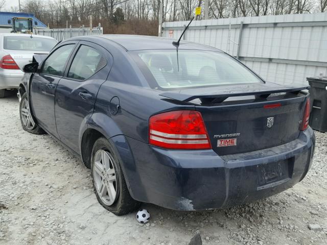 1B3LC56K88N141893 - 2008 DODGE AVENGER SX BLUE photo 3