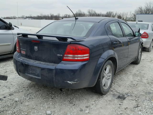 1B3LC56K88N141893 - 2008 DODGE AVENGER SX BLUE photo 4