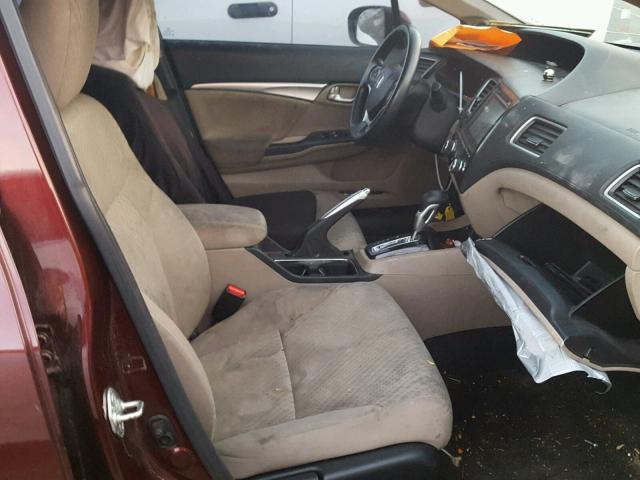 19XFB2F89EE066512 - 2014 HONDA CIVIC EX წითელი ფოტო 5
