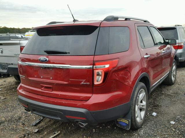 1FM5K8F84FGB05597 - 2015 FORD EXPLORER L MAROON photo 4