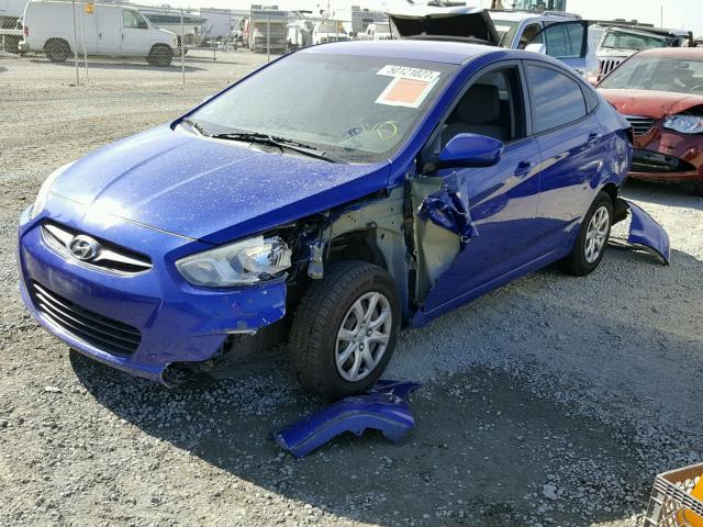 KMHCT4AE5DU328997 - 2013 HYUNDAI ACCENT GLS BLUE photo 2