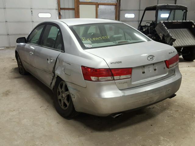 5NPEU46F16H101265 - 2006 HYUNDAI SONATA GLS SILVER photo 3