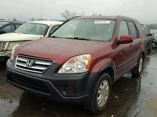 JHLRD78836C063490 - 2006 HONDA CR-V EX RED photo 2