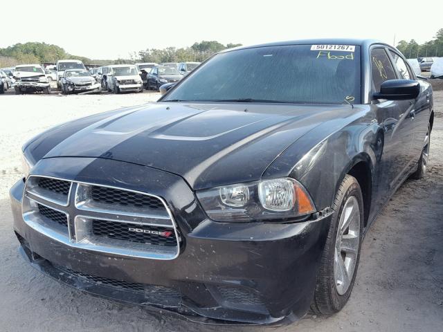 2C3CDXBG9EH359181 - 2014 DODGE CHARGER SE BLACK photo 2