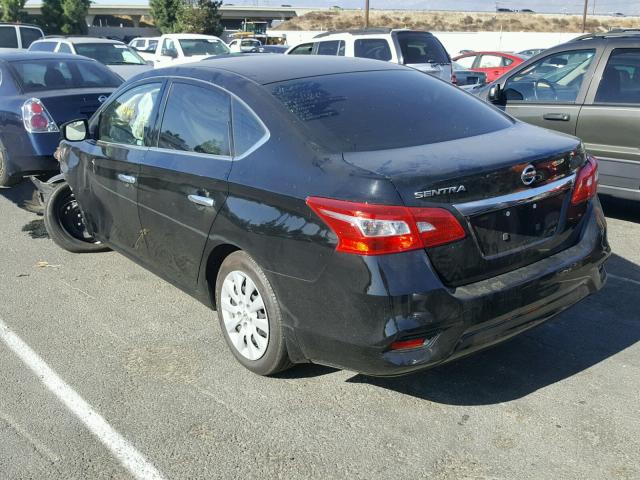 3N1AB7AP1HY274122 - 2017 NISSAN SENTRA S BLACK photo 3