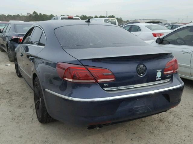 WVWBP7AN5DE502194 - 2013 VOLKSWAGEN CC SPORT BLUE photo 3