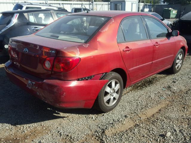 JTDBR32E142041904 - 2004 TOYOTA COROLLA CE BURGUNDY photo 4