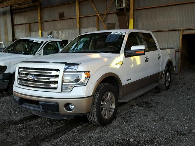 1FTFW1CTXEKD65611 - 2014 FORD F150 SUPER WHITE photo 2