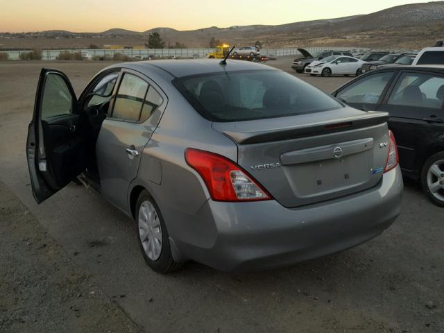 3N1CN7AP2EL823237 - 2014 NISSAN VERSA SILVER photo 3