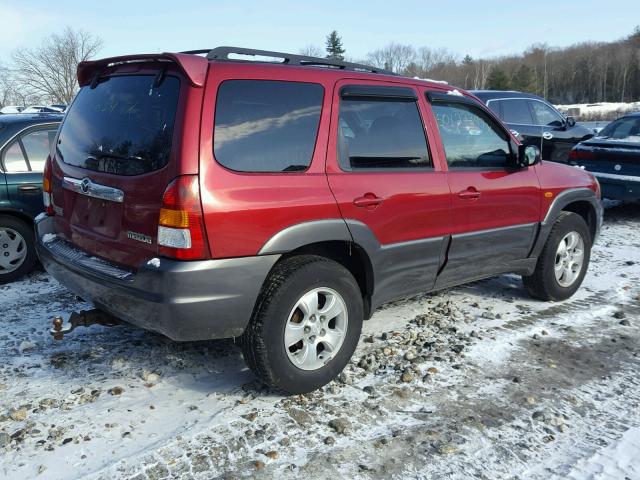 4F2CZ06134KM19540 - 2004 MAZDA TRIBUTE ES RED photo 4